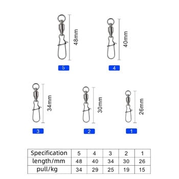 Опаковка от 50 високоскоростни пръстеновидни конектори Риболовни принадлежности