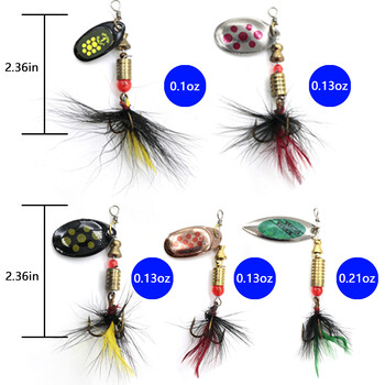 Риболовна примамка Metal Spoon Spinner 10 бр. Комплект Spoonbait Crankbaits Риболовни воблери за щука Комплект за плетене на една кука Изкуствена стръв