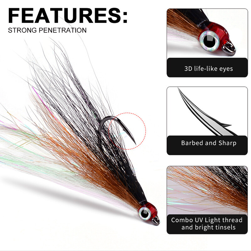 PROBEROS 5db/tétel Új magas széntartalmú acél toll bionikus csali horog szöges horgász horgászfelszerelés tartozékok kültéri horgászathoz