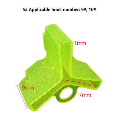 50db Horgászhorog Motorháztetők Több méretű háromszögű horogvédő védőburkolat Biztonsági karcolásgátló sapka Horgászfelszerelés tartozékok