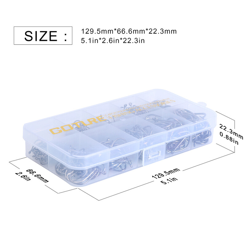 Goture 500tk/partii Püügikonksud #6 #7 #8 #9 #10 #11 #12 #13 #14 #15 Mageveepüügi Konksud karpkalapüügi tarbed
