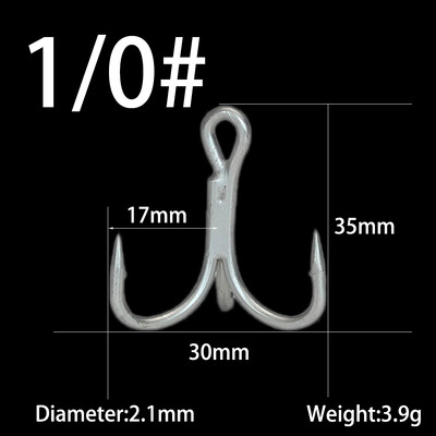 10db/tétel Vastagabb háromszögű horog, erős húzás