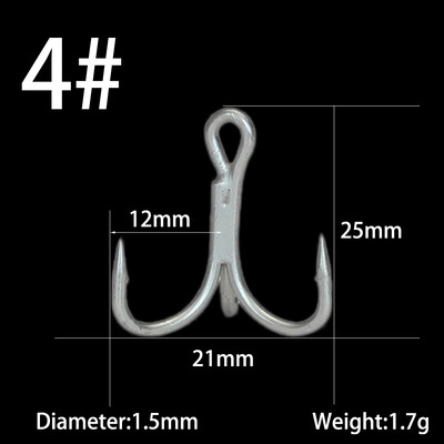 10db/tétel Vastagabb háromszögű horog, erős húzás