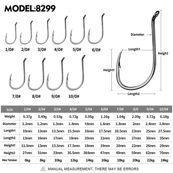 PROBEROS 50Pcs/παρτίδα Ανθρακούχο χάλυβα Ανθεκτικό στη διάβρωση Υψηλής ποιότητας Αγκαθωτό Άγκιστρο Ψαρέματος Αξεσουάρ Μονού Άγκιστρου Χονδρική