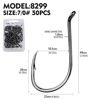 PROBEROS 50vnt./stal. Anglinis plienas Atsparus korozijai aukštos kokybės spygliuotas kabliukas Žvejybos įrankiai, vieno kabliuko priedai, didmeninė prekyba