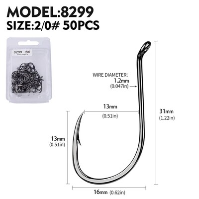 PROBEROS 50vnt./stal. Anglinis plienas Atsparus korozijai aukštos kokybės spygliuotas kabliukas Žvejybos įrankiai, vieno kabliuko priedai, didmeninė prekyba