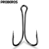 Sea.Yolo 50gab/pack Lure Makšķerēšanas āķis High Carbon Steel Double Hook Sprādzienbīstams āķis Barbed Bass Carp Makšķerēšanai ezerā