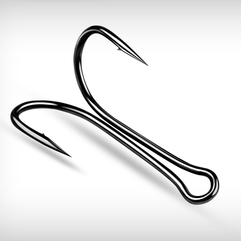 Sea.Yolo 50gab/pack Lure Makšķerēšanas āķis High Carbon Steel Double Hook Sprādzienbīstams āķis Barbed Bass Carp Makšķerēšanai ezerā