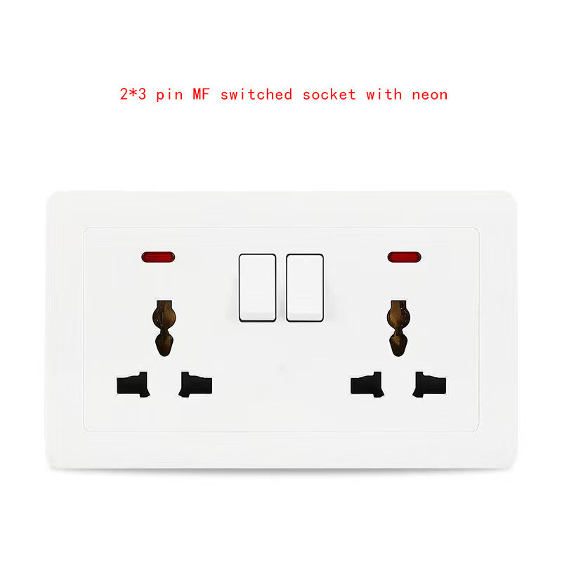 Трансгранична европейска външна търговия превключвател гнездо британски стандарт 146 тип двойно 13A много-три дупки с USB немски