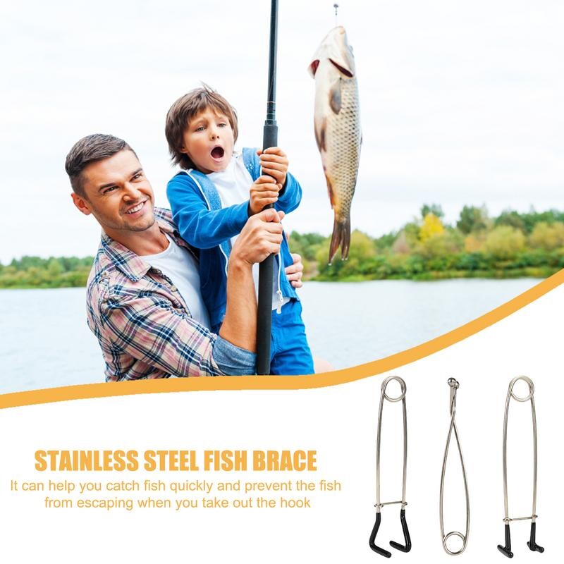 1 gab zivju mutes attaisāmais žokļu izplatītājs 14 cm nerūsējošā tērauda zivju stiprinājuma mutes āķa noņemšana zobainām zivīm līdaku makšķerēšanas piederumi