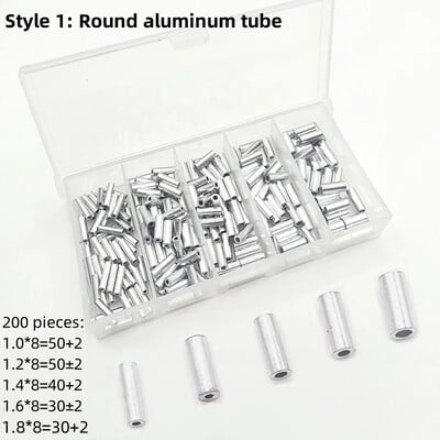 Aliuminio vamzdžio apspaudimo įvorė, meškerės vamzdis, meškerės aliumininių užspaudžiamų rankovių jungties priedai, 150-200 vnt.