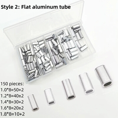 Aliuminio vamzdžio apspaudimo įvorė, meškerės vamzdis, meškerės aliumininių užspaudžiamų rankovių jungties priedai, 150-200 vnt.