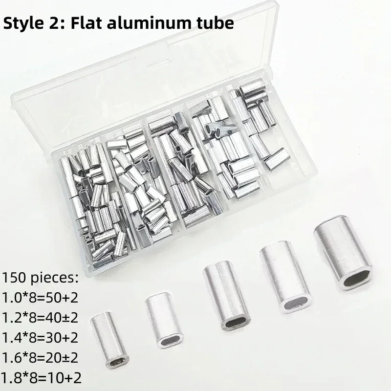 Aliuminio vamzdžio apspaudimo įvorė, meškerės vamzdis, meškerės aliumininių užspaudžiamų rankovių jungties priedai, 150-200 vnt.