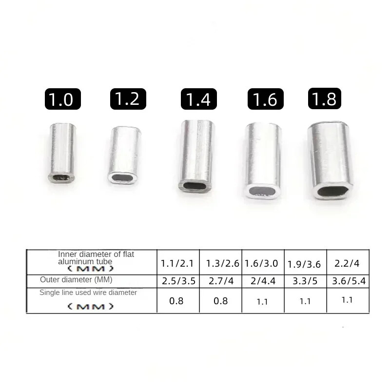 Aliuminio vamzdžio apspaudimo įvorė, meškerės vamzdis, meškerės aliumininių užspaudžiamų rankovių jungties priedai, 150-200 vnt.
