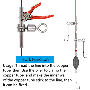 Αξεσουάρ θαλάσσιου ψαρέματος Στριφτάρια ψαρέματος για εξέδρα ψαρέματος Σύνδεσμος εγκάρσιας γραμμής ορειχάλκινος σωλήνας Άγκιστρο Linke Αντικλεπτικό μανίκι Αντιμετώπιση