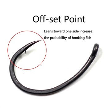 Bimoo 100pcs Yn High Carbon Steel Carp Hooks Matt Black with Barb Size 2 4 6 8 10 Europe Japan Carp Fishing Hook