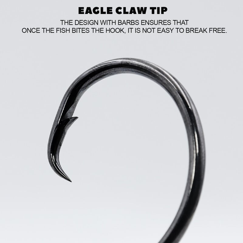 ZYZ 3 vnt. / Krepšelio apskritimo kabliukai su pasukamu žiedu 6/0# 7/0# 8/0# 9/0# 10/0# Neįsipainioję jūrinės žvejybos kabliukai.