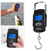 Džepna vaga od 50 kg, elektronička vaga, digitalna udica za pecanje, viseća ribička mjerna vrpca, ravnalo, mini prtljaga za ribolov