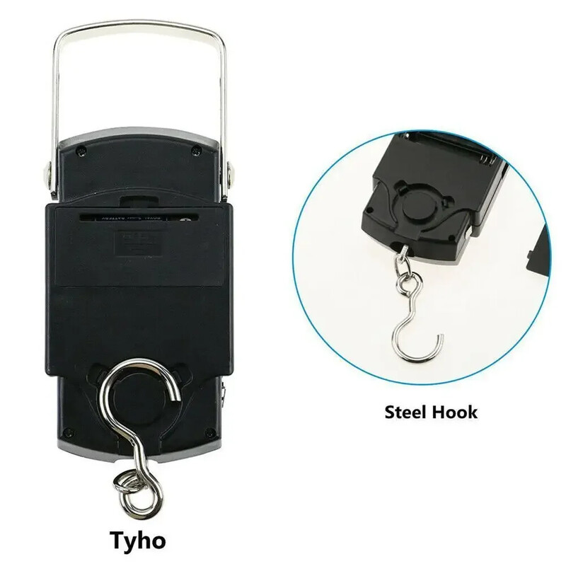 Džepna vaga od 50 kg, elektronička vaga, digitalna udica za pecanje, viseća ribička mjerna vrpca, ravnalo, mini prtljaga za ribolov