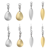 7gab ūdens pilienu/vītolu lapu formas metāla vilinājums DIY makšķerēšanas atraktors Spinner Blade VIB atstarojošs sequin karotes makšķerēšanas rīks