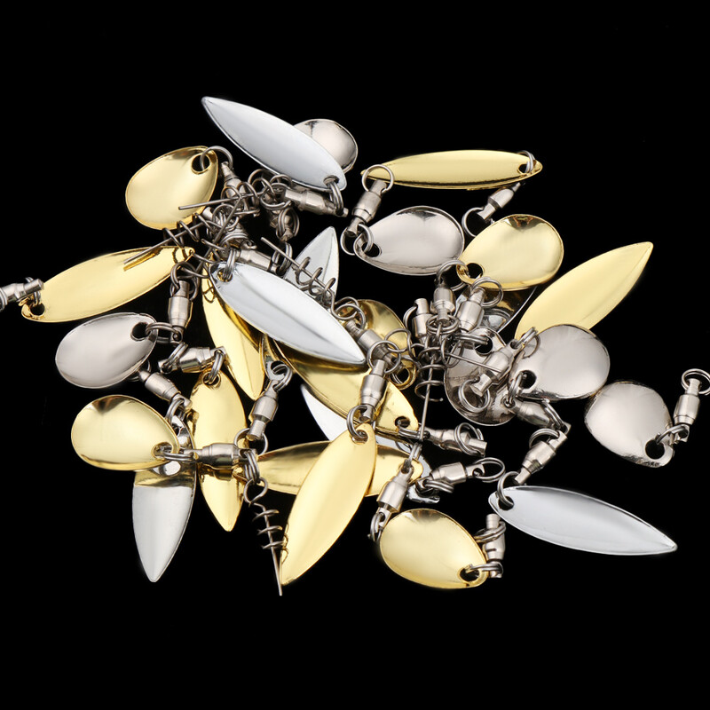7gab ūdens pilienu/vītolu lapu formas metāla vilinājums DIY makšķerēšanas atraktors Spinner Blade VIB atstarojošs sequin karotes makšķerēšanas rīks
