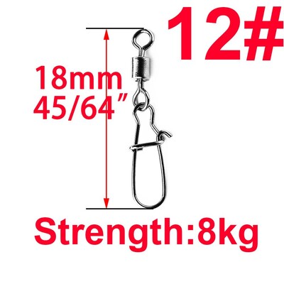 100 vnt./dėžutė Nuo 2# iki 14# Žvejybos jungties guolis Riedantis pasukamas kabliukas jauko reikmenys Karpių žuvų karpių žvejybos reikmenys Įrankiai