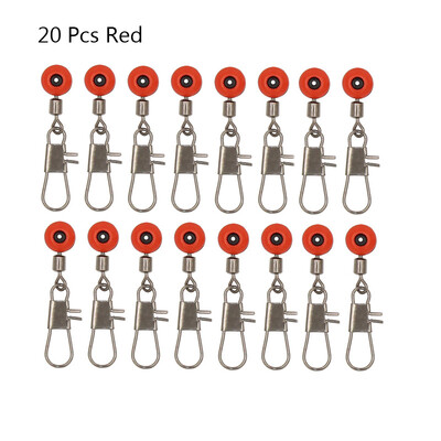 20 gab./Partijā Makšķerēšanas pludiņš Bobber Stops Space Pupiņas Savienotāji Makšķerēšanas auklas Āķis Grozāmie Kāta klipsi savienotāja piederumi
