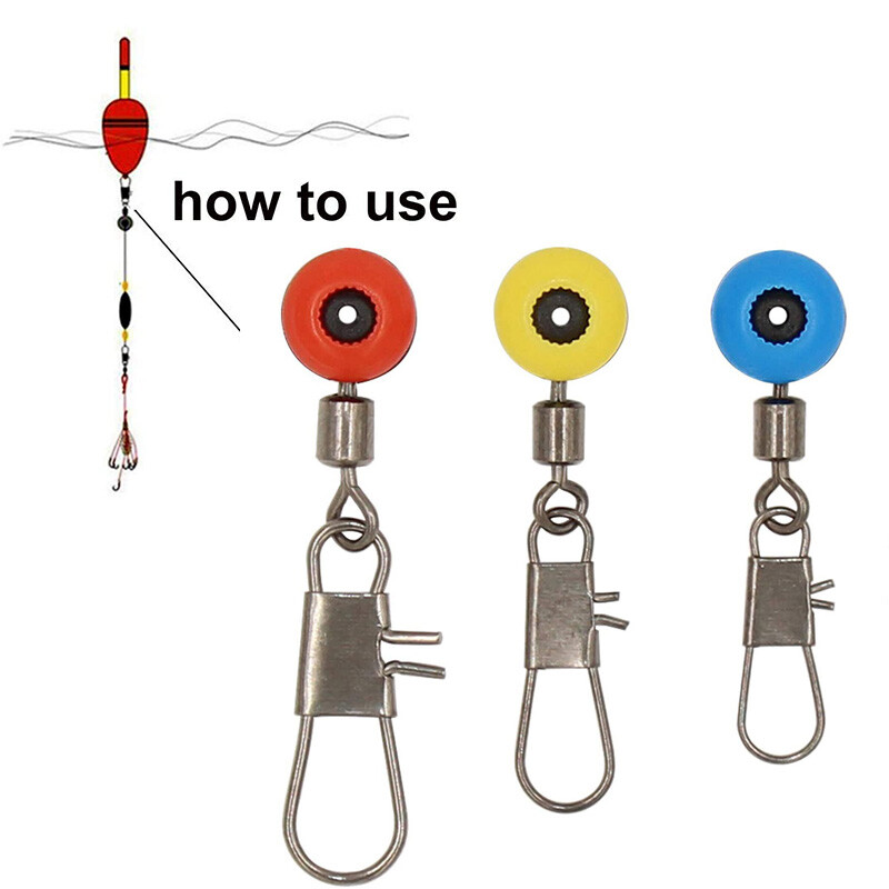 20 gab./Partijā Makšķerēšanas pludiņš Bobber Stops Space Pupiņas Savienotāji Makšķerēšanas auklas Āķis Grozāmie Kāta klipsi savienotāja piederumi