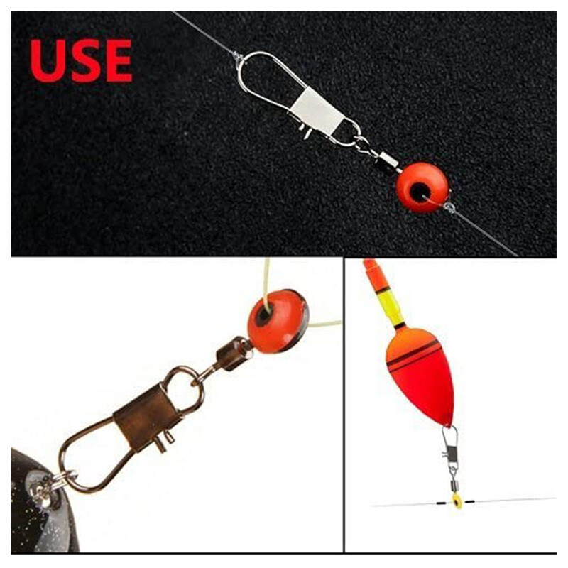 20 gab./Partijā Makšķerēšanas pludiņš Bobber Stops Space Pupiņas Savienotāji Makšķerēšanas auklas Āķis Grozāmie Kāta klipsi savienotāja piederumi