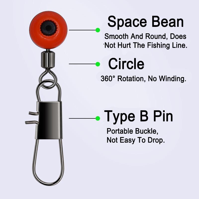 20 gab./Partijā Makšķerēšanas pludiņš Bobber Stops Space Pupiņas Savienotāji Makšķerēšanas auklas Āķis Grozāmie Kāta klipsi savienotāja piederumi
