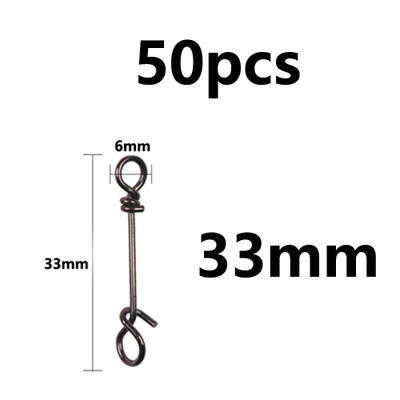 50 ks zosilnených nerezových rýchloupínacích sponiek na pružinové svorky, konektor na návnady, príslušenstvo na rybolov v slanej vode