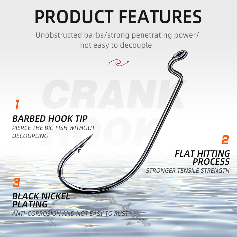 KAARU 50 tk komplekti kohta Kalapüügi pehmed ussikonksud kõrge süsinikusisaldusega terasest laiad superlukuga õngekonksud pehmed peibutuskonksud, söödavarustus