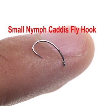 Bimoo 50/100 Fly Tying Curve Shenk Hooks Flies Making Hook Wide Gap Nymph Caddis Midge Shrimp Fly Fishing Hook #6 #8 #10 #12 #14