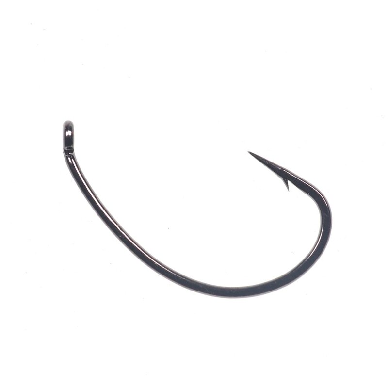 Bimoo 50/100 Cârlige cu tijă curbă pentru legarea muștelor Cârlig pentru fabricarea muștelor Cârlig de pescuit cu muște cu distanță largă Nymph Caddis Midge Creveți Cârlig de pescuit cu muscă #6 #8 #10 #12 #14