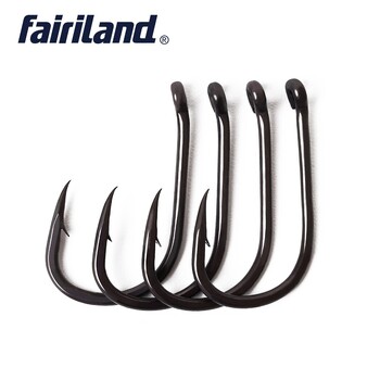 PTFE Γάντζοι κυπρίνου 100 τμχ/Παρτίδα TK Matt Black 2# 4# 6# 8# 10#Sharp Hook Beak Point Αγκιστόροι ψαρέματος με δωρεάν κουτί