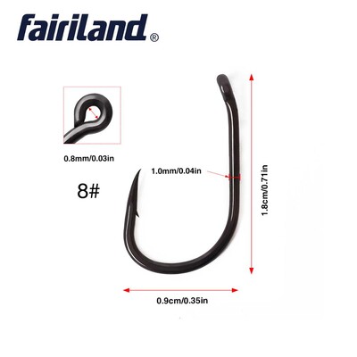 PTFE háčiky na kapry 100 ks/sada TK matná čierna 2# 4# 6# 8# 10# ostré háčiky s zobákom a ostnatým hrotom s krabičkou zadarmo