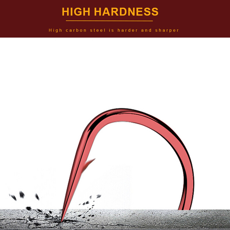 50-100 vnt Daug anglies plieno jaukų laikikliai žvejybos kabliukai raudoni 4/0#-10# snapas spygliuotas ilgas kotas Jig sliekinių kabliukų priedai