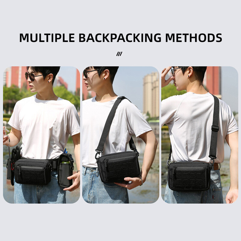 Žvejybos meškerės krepšys, juosmuo Lauko daugiafunkcis taktinis diržas, vyriški pečių krepšiai „Fanny Pack Gear“ naudingumo saugojimo stovyklavietės krepšys