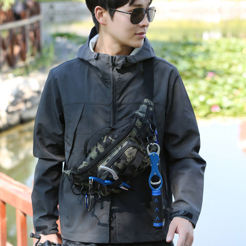 Kalastuspeibutuskott vöökoha rinnakorvi seljakott Tactical Molle Fanny Pack veekindel sõjaline multifunktsionaalne reisijahikott meestele