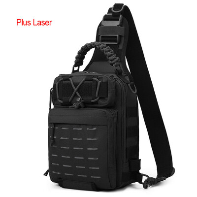 Taktinis stovyklavimo krepšys, kuprinė, krūtinė, stropas, lauko žvejybos jaukų meškerykotis.