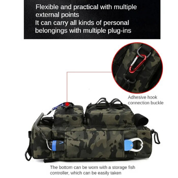 Нова раница за риболовни принадлежности Lure Box Gear Fanny Pack Мъжка раница за риболов на муха с държач за въдица Прашка през рамо