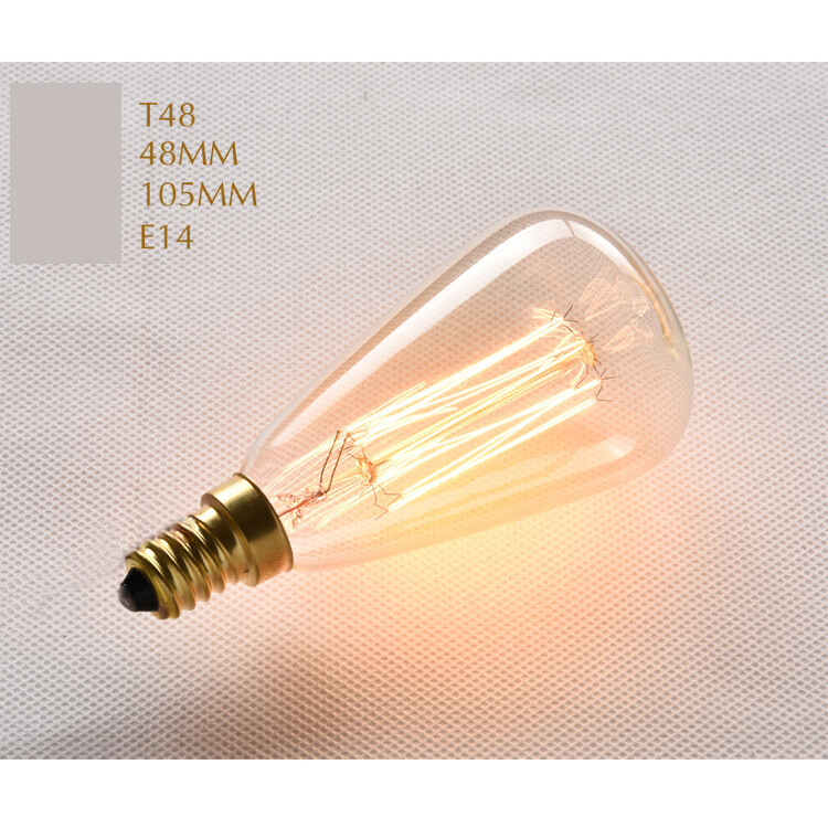 Pritemdoma Edison retro lemputė su volframo siūlu e27 varžtas namų kūrybinis menas e14 dekoratyvinė šilta šviesa