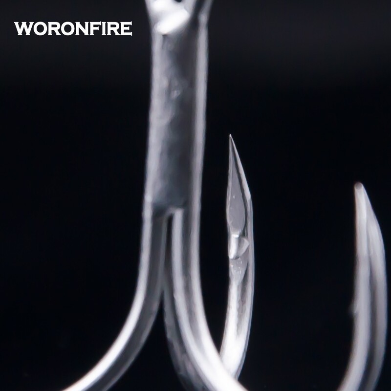 10 ks/sada hrubých trojháčikov, silný ťah, 2# 4# 6# 8# 10# 12# okrúhle skladané trojité rybárske háčiky z vysoko uhlíkovej ocele, nové 2019