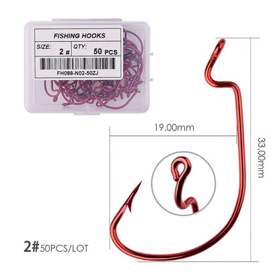 50gab. Plaša sprauga tārpu makšķerēšanas āķi.