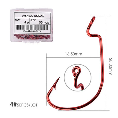 50gab. Plaša sprauga tārpu makšķerēšanas āķi.