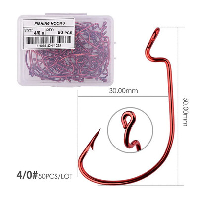 50gab. Plaša sprauga tārpu makšķerēšanas āķi.