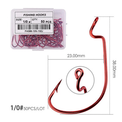 50gab. Plaša sprauga tārpu makšķerēšanas āķi.