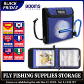 Booms Fishing SH2 žvejybos reikmenų segtuvas, 10 kišenių muselines žūklės reikmenų laikymo antgalio lyno piniginės dėklas Antgalio laikymo paketas