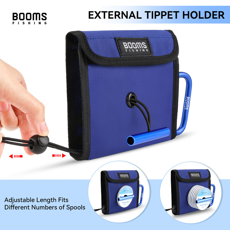 Booms Fishing SH2 žvejybos reikmenų segtuvas, 10 kišenių muselines žūklės reikmenų laikymo antgalio lyno piniginės dėklas Antgalio laikymo paketas