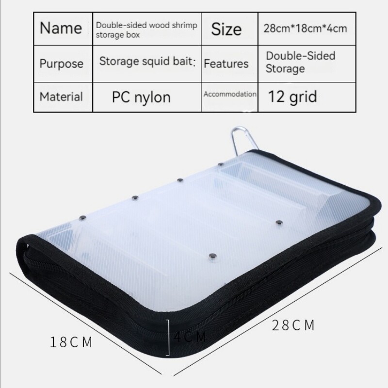 ILURE Plastmasas Caurspīdīgs Vizuāls Kalmāru Jig Lure Āķi Uzglabāšanas futrālis Koka Garneļu Astoņkājis Egi Ūdensizturīgs Makšķerēšanas piederumu maisiņš